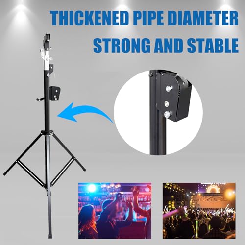 TECHTONGDA Light Trussing Stand 176LB Load Capacity DJ Light Stand, Crank Lighting Stand Speaker Truss, 5.91-13.12 FT Adjustable Height, Portable Music Equipment for Bands Clubs Stages ﻿