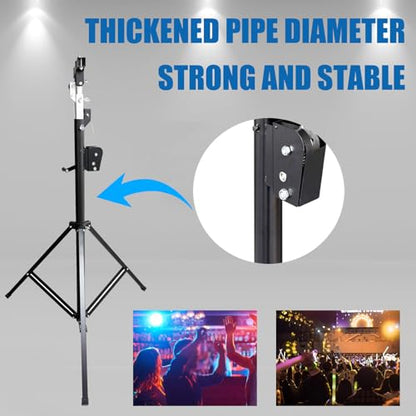 TECHTONGDA Light Trussing Stand 176LB Load Capacity DJ Light Stand, Crank Lighting Stand Speaker Truss, 5.91-13.12 FT Adjustable Height, Portable Music Equipment for Bands Clubs Stages ﻿