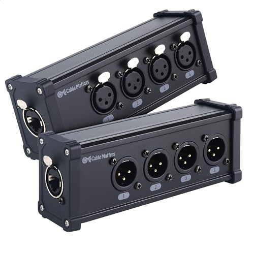 Cable Matters 2-Piece XLR Over Cat5/Cat6 Breakout Box Kit, 4-Channel