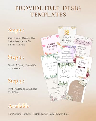 Wedding Sign Holder - Adjustable Welcome to Our Wedding Sign Stand Stand with 39 Premium Templates & Leather Straps, 64"x 30"x 20" Heavy Duty Easel Stand for Sign Display Poster, Wedding, Birthday - color: Gold