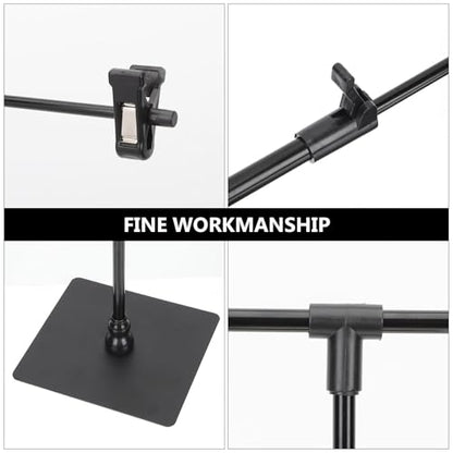 Zerodeko Adjustable T Shape Poster Stand Retractable Poster Stand Display with Clip Height Adjustable Advertising for Tabletop Store Counter Sign Holder