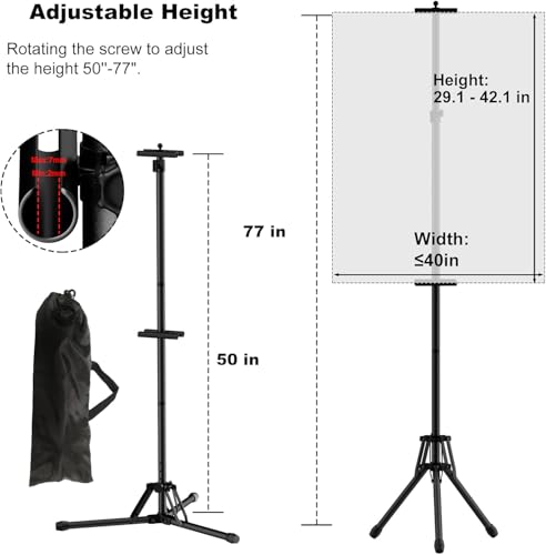WHAUU Poster Stands for Display, Double-Sided Sign Holder Stand | Adjustable Sign Stand with Tripod, Height Up to 79 in, Poster Board Stand for Wedding, Restaurant & Business Advertising