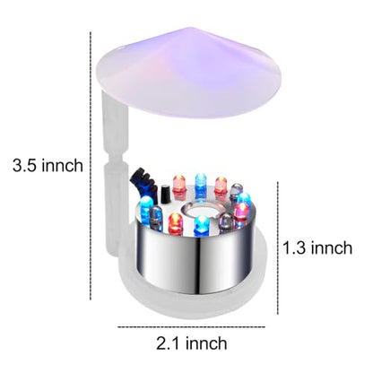 PULACO Mist Maker, 12 LED Mister Fogger Water Fountain Pond Fog Machine Atomizer Air Humidifier, Indoor Fountain Mister Foggers Perfect for Halloween