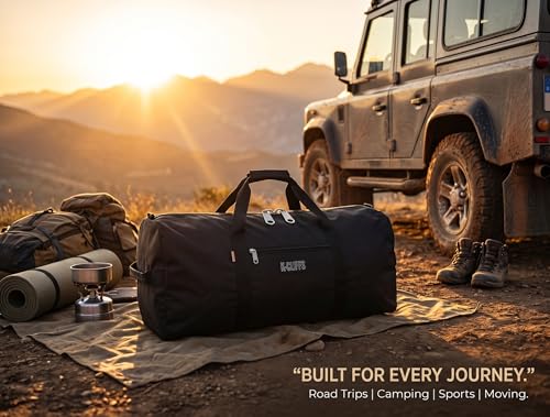 Heavy Duty Cargo Duffel Large Sport Gear Drum Set Equipment Hardware Travel Bag Rooftop Rack Bag - color: Black, size: 21" x 10" x 9"
