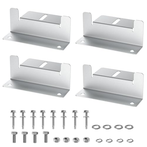 4PCS Solar Panel Mounting Brackets, Z Brackets, Lightweight Aluminum Alloy, Corrosion-Free Construction for RVs, Trailers, Vans, Yachts and Off-Grid Roof Installation