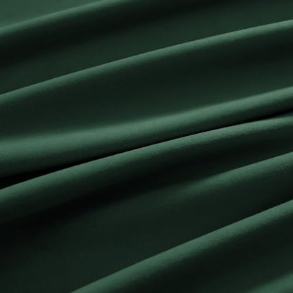 nanbowang Dark Green Velvet Curtains - 42 Inches Width 84 Inches Long Soft Curtain Rod Pocket Thermal Insulated Window Treatment for Bedroom 2 Panels - color: Dark Green, size: 42"W x 84"L (Pack of 2)