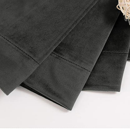 BGment Grey Velvet Blackout Curtains for Living Room, 84 inches Long Thermal Insulated Curtains Noise Reduce Back Tab and Rod Pocket Luxury Panels for Bedroom, 2 Panels, 42 x 84 Inch | Curtains 84 inches Long, Thermal Insulated, Noise Reduce, Thick, Super