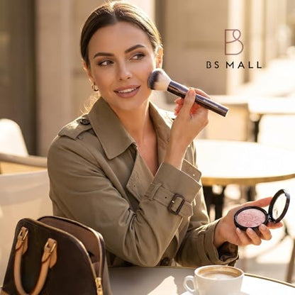 Makeup Brushes BS-MALL Professional Makeup Brush with Travel Case, Includes Foundation, Powder, Concealer, Lip & Eyeshadow Brushes for Daily Use & Versatile Occasions All-aluminum tube - color: Coffee