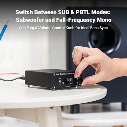 Fosi Audio M04 Subwoofer Amplifier for Home Theater Mono Channel Digital Class D Integrated Power Amp for Passive Speakers Subwoofer