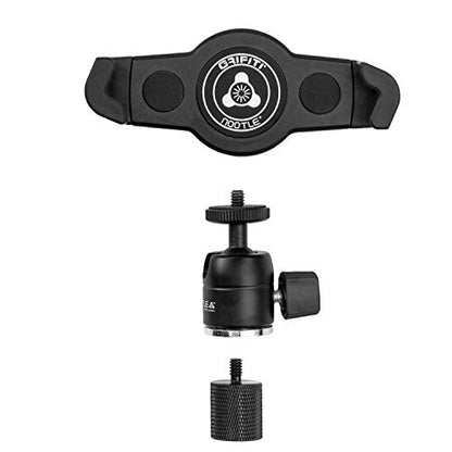 GRIFITI NOOTLE Music MIC Stand RETROFIT Universal Tablet Mount and Music Adaptor 5/8” 27 Female to 1/4” 20 Male Adjustable Mini Ball Head Tablet Mount for 7-11 INCH Small to Standard Tablets and IPADS - size: Small to Standard