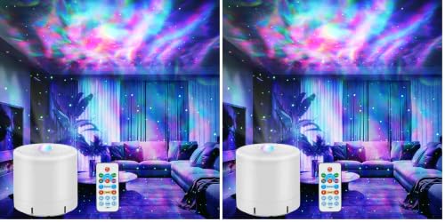 HERHOTER Galaxy Projector,Star Projector with Timer and Remote Control for Adults Bedroom Decoration, Party,Star Night Light (Pack of 2) - size: 3in (Pack of 2)