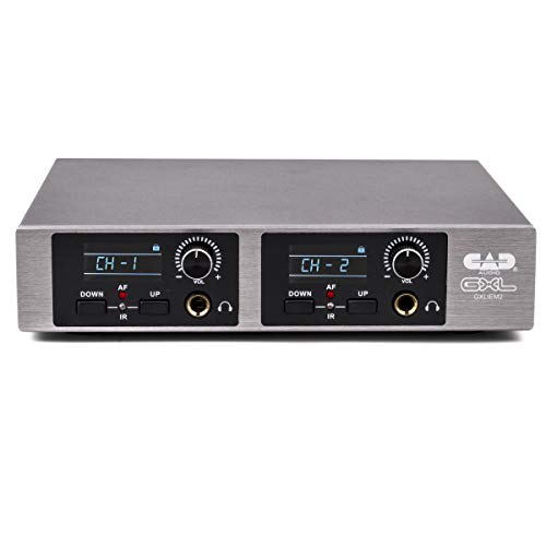 CAD Audio GXLIEM2 Dual‑Mix Wireless In‑Ear Monitor System | 900 MHz Agile, 2x MEB1 Earbuds, Rack Mount Kit and Antenna Relocation