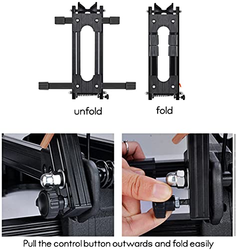 Sports Foldable Alloy Bicycle Stand Bike Floor Parking Rack Steady Wheel Holder Fit 20"-29" BikesIndoor Home Garage Cycling Storage Organizer Cycle Tires Rack Holder for Mountain and Road Bike