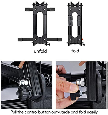 Sports Foldable Alloy Bicycle Stand Bike Floor Parking Rack Steady Wheel Holder Fit 20"-29" BikesIndoor Home Garage Cycling Storage Organizer Cycle Tires Rack Holder for Mountain and Road Bike