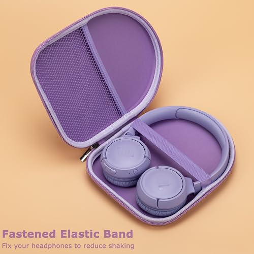 Ginsco Case Compatible with JBL Tune 510BT/520BT/500BT/Junior 320, with Sony WH-CH520/510, Ultra-Slim Hard Shell Headphone Case for On Ear Headphones (Purple) - color: Purple