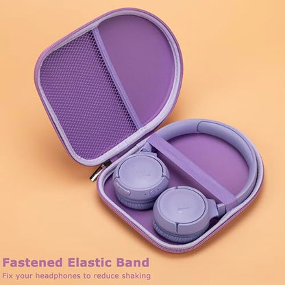 Ginsco Case Compatible with JBL Tune 510BT/520BT/500BT/Junior 320, with Sony WH-CH520/510, Ultra-Slim Hard Shell Headphone Case for On Ear Headphones (Purple) - color: Purple