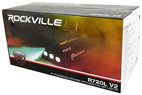 Audiosavings Bundle: (2) ADJ DOTZ PAR 100 RF RGB COB LED Par Can Wash Light Bundle With (2) RV RLB40 Padded Travel Bag & (2) RV RDX3M25 3 Pin DMX Lighting Cables & RB R720L Fog Smoke Machine (Items 7)