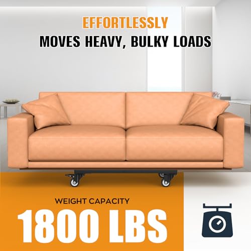 IMAYCC Furniture Moving Dolly 1800LBS, Heavy Duty Dolly cart with Wheels, Reinforced Steel Frame Moving Dolly 4 Wheels with Brake 23.4" x 15.7" Furniture Dolly - size: 1 Pack