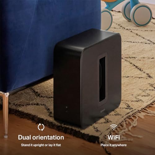 Sonos Sub 4 - Wireless Subwoofer - Black | Dual Force-Canceling Woofers | Deep, Dynamic Bass | Works with Arc, Arc Ultra, Beam soundbars | WiFi - color: Black