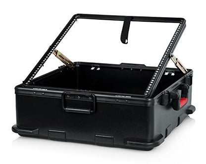 Gator Cases Molded Flight Case for Rack Mountable Mixers Up to 12U Rack Space with TSA Approved Locking Latch (GTSA-MIX12PU) - size: 12U Pop-Up