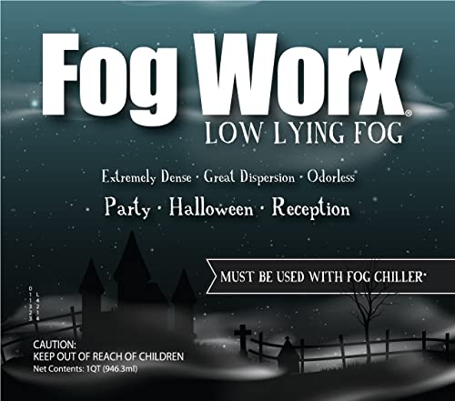 Fogworx Low Lying Fog Juice, Long Lasting Low Lying Indoor-Outdoor Fog, Designed Fog Chillers, Ground Foggers and Low Lying Fog Generators, 1 Quart (Pack of 3) - size: Low Lying Quart (Pack of 3)
