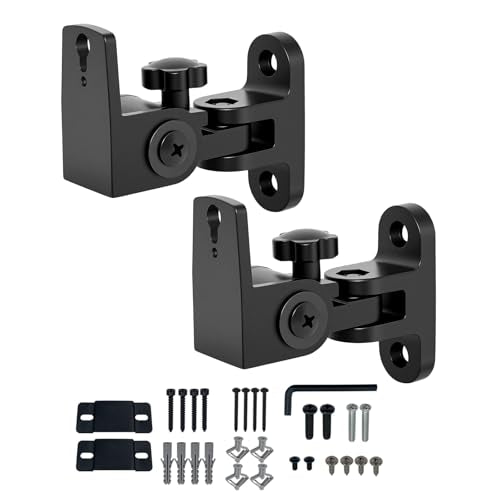 Speaker Wall Mount, Swivel and Tilt, Holds Up to 30lbs, 2 Packs