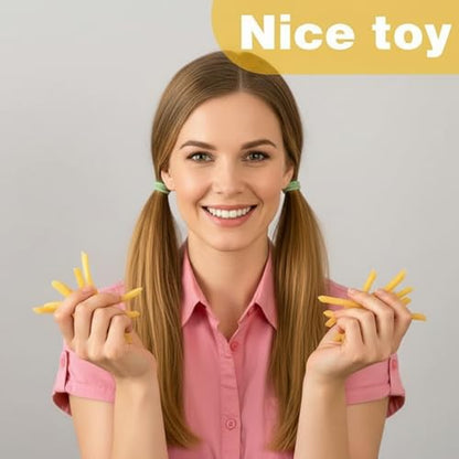 Zhanmai 30 Pieces Fake French Fries Play Food, PVC Kitchen Toy Props