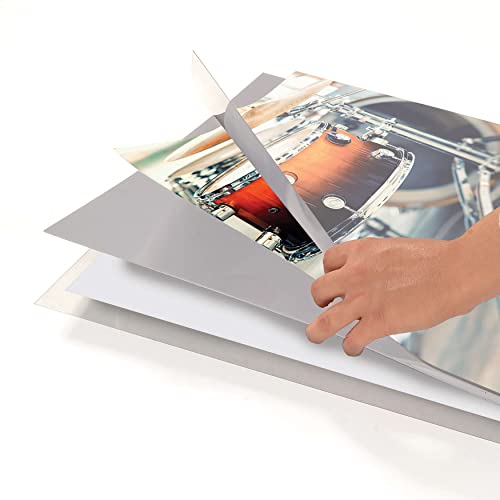 M&T Displays Metal Eco Info Board Silver 18x24 Inches Slide-In Poster Sign Holder 1 Tier Double Sided Floor Standing Pedestal Advertising Display with Backing and Anti-Glare PET Cover - color: Silver, size: 18x24 - 1-tier