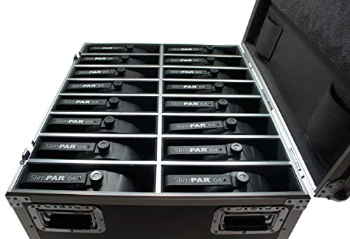 16 Space Slim Par Light Flight Case Slimpar Can Road Case Harmony Cases | DJ lighting fixture transport, stage gear travel storage, event production equipment protection, mobile entertainer hauling