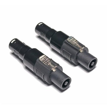 WJSTN 3pin XLR to Speakon Adapter, Black, Professional Connector, 2 Pack, for PA Systems, DJ Equipment, Amplifiers, Mixing Consoles (Speakon Male to XLR Male) - style: Speakon Male to xlr Male