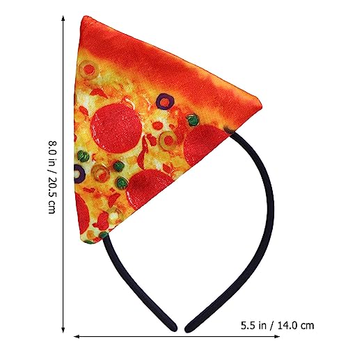 Ipetboom Pizza Headband Halloween Funny Food Hair Hoop Vendor Cosplay Costume Hair Accessories Festival Pizza Slice Hairband for Girls Women Birthday Party Supplies, Orange