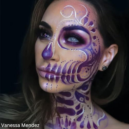 Mehron Makeup Color Cup Greasepaint - PURPLE, Face & Body Paint | High-Pigment, Long-Wear Cream Face Paint Makeup for Theater, Halloween, Cosplay, & More. Cruelty Free & Made in the USA. - color: Purple