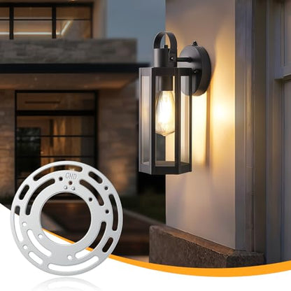 2-Pack Light Fixture Mounting Bracket, 4” Universal Mounting Plate | Round Light Fixture Mounting Plate with Screw and Nuts for Chandelier, Ceiling Light, Floor Lamp, Wall Sconce Repair and DIY