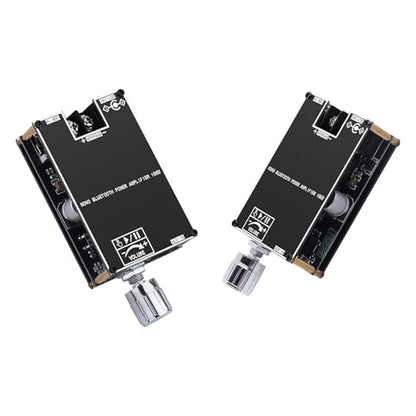 2Pack ZK-1001B Bluetooth Amplifier Board, 100W Mono AMP TWS Mini Amps | Audio Power Amplifier Module with Box Matching for Home Speaker System, Bluetooth/AUX/USB Input, APP Control DC 7-24V - color: Black1 2PCS ZK-1001B
