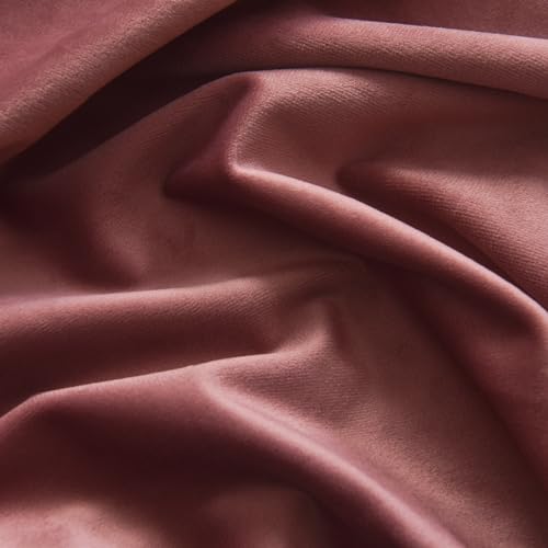 Roslynwood Velvet Dusty Rose Curtain 84 inch Long - Curtains Block Light Rod Pocket Thermal Insulated Window Drapes Set for Living Room/Bedroom/Dining Room, W52 x L84, 2 Panels - color: Dusty Rose, size: 52"W x 84"L (Pack of 2)