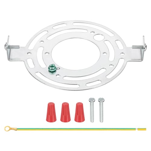 PATIKIL 130mm (5.1") Universal Light Fixture Mounting Bracket Kit, Light Crossbar Round Ceiling Plate with Screw for Wall Lights Ceiling Lighting Pendant Chandelier - size: 130mm