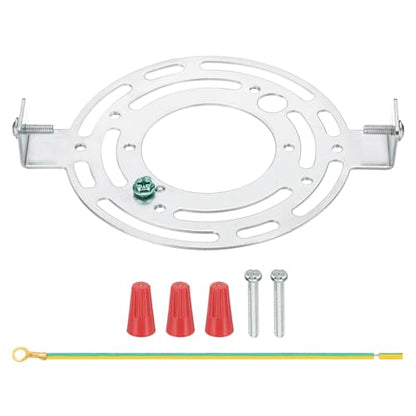 PATIKIL 130mm (5.1") Universal Light Fixture Mounting Bracket Kit, Light Crossbar Round Ceiling Plate with Screw for Wall Lights Ceiling Lighting Pendant Chandelier - size: 130mm