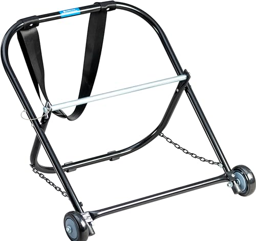 Jonard Tools CC-2721WS High Durability Steel Cable Caddy with Wheels and Pull Strap, Holds Cable Reels Up to 20” Diameter and 100 lbs Capacity,Black - size: 17" Max Spool Width, style: With Wheels