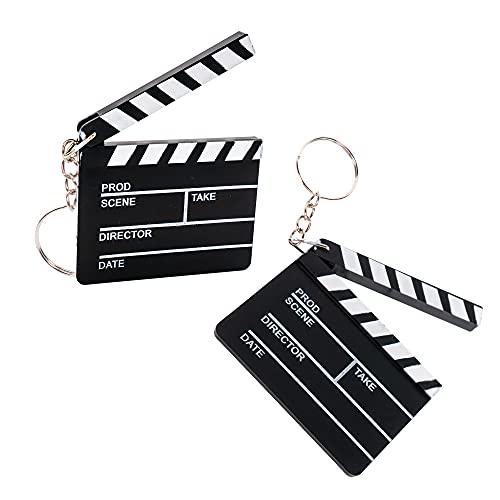 Windy City Novelties 12 Pack Hollywood Clapboard Keychains - Bulk Movie Night Decorations & Party Favors