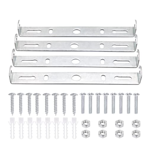 4 Packs Universal Light Fixture Mounting Bracket Square Kit,5.9 inch Ceiling Light Plate Wall Mounting Bracket Crossbar for Chandelier, Outdoor Lighting etc.(150x19.5mm) - size: 150x19.5mm