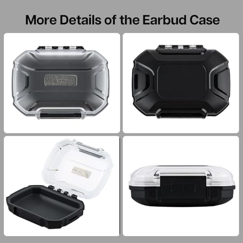 Linsoul LC02 Waterproof Earphone Storage Box, Portable Earbud Hard Case | in Ear Monitor Use, Travel Carrying Case for Headphones and IEM Cables, Fit for ZS10 PRO Cadenza Supermix4 Hype4 Zero:2 Zonie