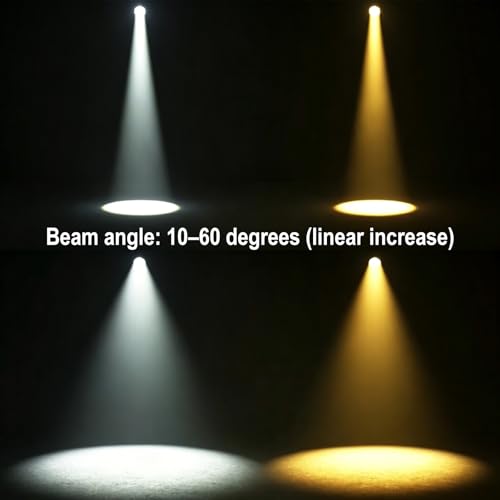 Leko Profile Spotlight COB Led with Automatic Zoom 15°–30° 100w DMX512 Ellipsoidal Floodlight, RGBW 4in1 Led Wash Light with Barn Doors Fresnel Par Lights for Churches Galleries Theater Wedding Party