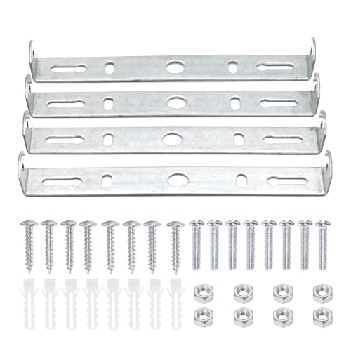 4 Packs Universal Light Fixture Mounting Bracket Square Kit,5.51 inch Ceiling Light Plate Wall Mounting Bracket Crossbar for Chandelier, Outdoor Lighting etc.(140x19.5mm) - size: 140x19.5mm
