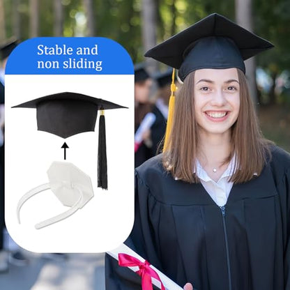 2026 Graduation Cap Headband Insert, Holder Clip Secures Grad Cap for Students, Grad Hat Hair Bands Holder Insert Companion, Hat Accessories for Graduates Anti-Fall Headbands (Clear 1pcs) - color: Clear 1pcs