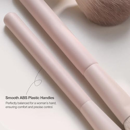 Kingtree Travel Makeup Brush Set, 13PCS Portable Makeup Brushes with Pouch | Easy-taken Makeup Brushes with Bag, Professional Travel Brush Set for Make Up, Full Face Cosmetic Brushes for Girls Beginners