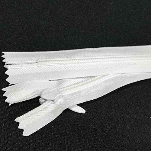 Leekayer 30PCS Invisible Nylon Coil Zipper,Clothing Zipper,DIY Sewing Tool | Invisible Nylon Coil Zipper DIY Sewing Tools for Craft Special(12inch,White) Leekayer - color: White, size: 12inch-30PCS