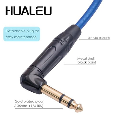 Right Angle 1/4" TRS to XLR 3Pin Male Audio Cable,Right Angle 6.35mm TS to XLR Male,6N OFC+Silver Plated HI-END Audio Cable for Microphone Mixer-1FT 2Pack - size: 1Feet（2Pack）, style: 90° TRS To XLR M