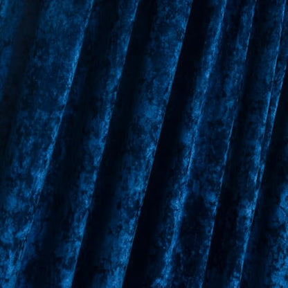 Luxury Crushed Navy Velvet Curtains 2 Panels Set - 96 inches Long Room Darkening Luxury Distressed Velvet Rod Pocket Window Drapes for Living Room Bedroom 52" W x 96" L - color: Navy, size: 52"W x 96"L (Pack of 2)