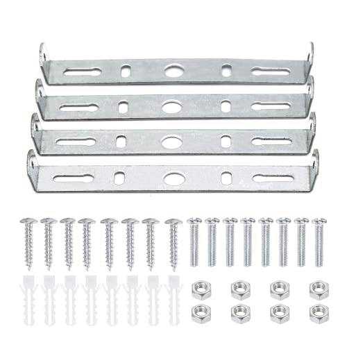 4 Packs Universal Light Fixture Mounting Bracket Square Kit,5.3 inch Ceiling Light Plate Wall Mounting Bracket Crossbar for Chandelier, Outdoor Lighting etc.(135x19.5mm) - size: 135x19.5mm