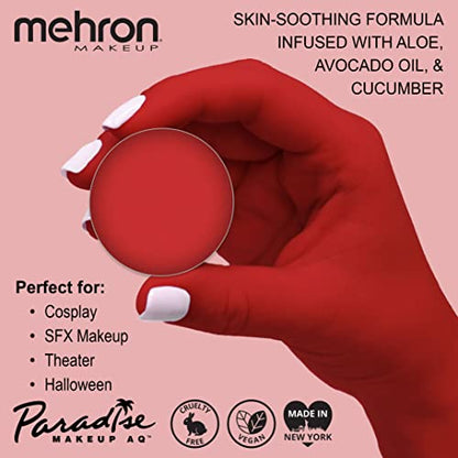 Mehron Makeup Paradise AQ - BEACH BERRY, Water-Activated Face & Body Paint - color: Beach Berry, size: 0.25 Ounce
